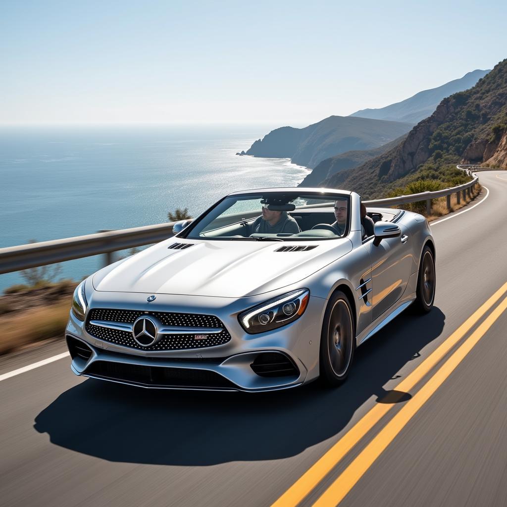 Mercedes SL500 AMG Roadster auf der Straße