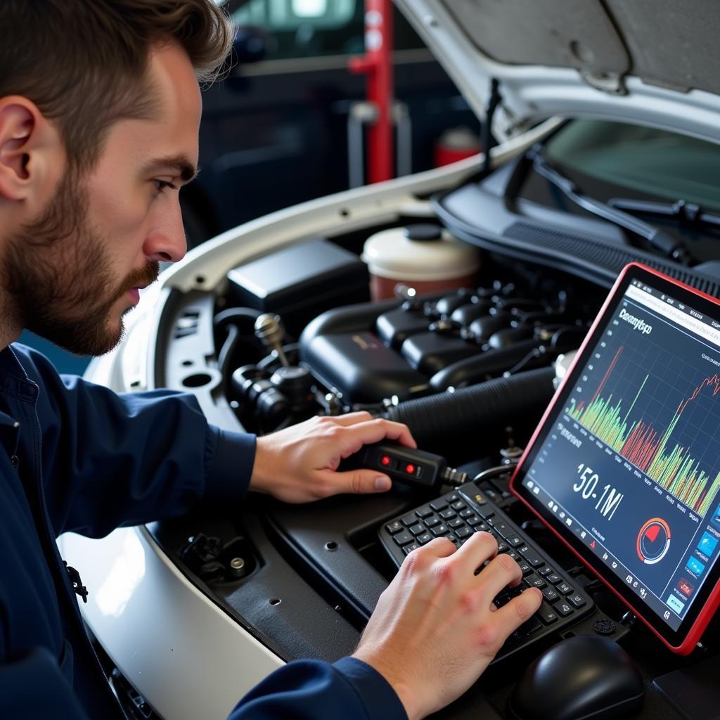 Diagnose des Motors vor der Instandsetzung