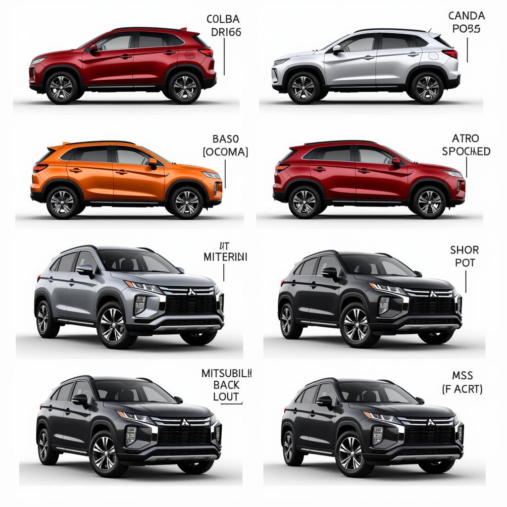 Mitsubishi ASX 2023 Farbenvergleich