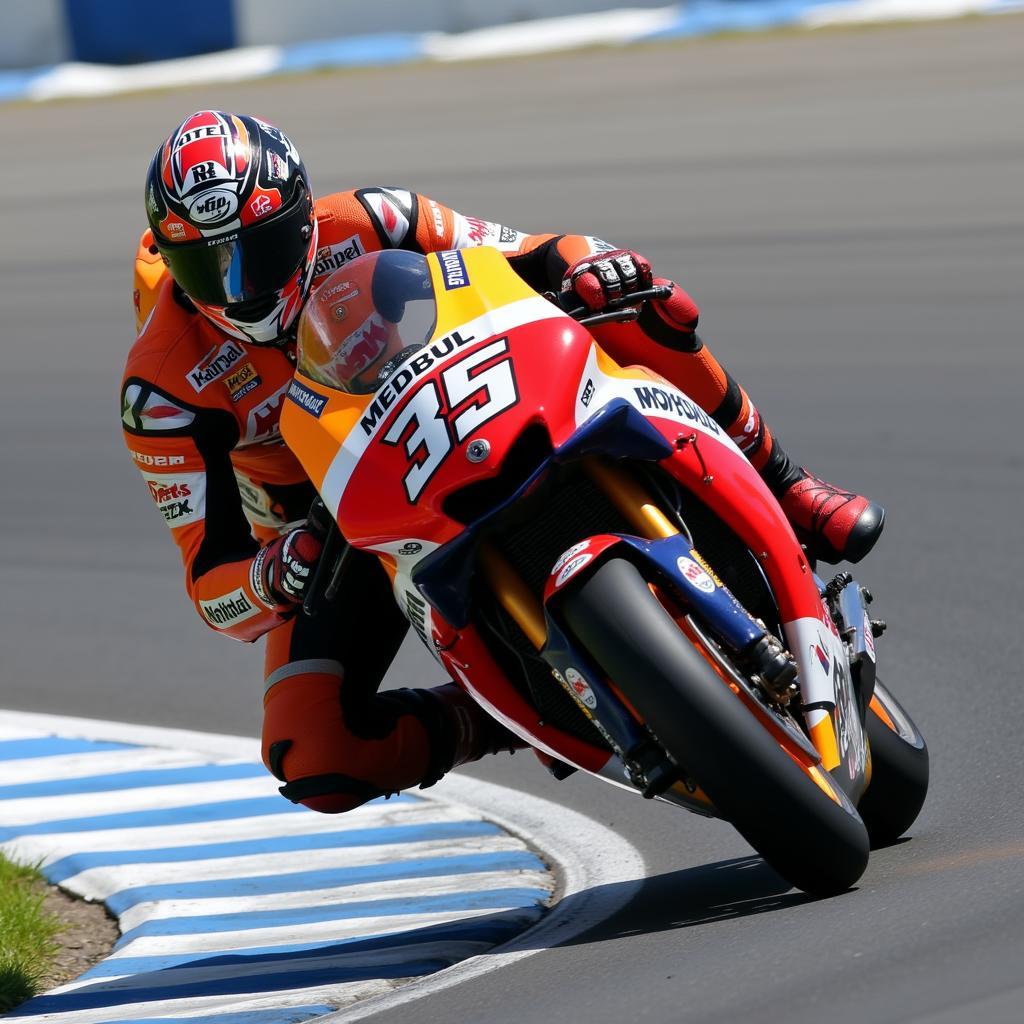 MotoGP Fahrer Schräglage