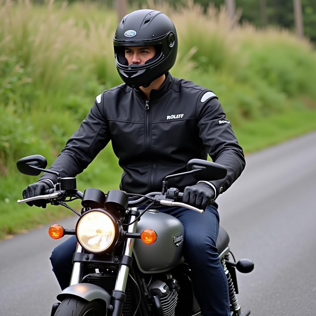 Motorradjacke Roleff auf der Strasse