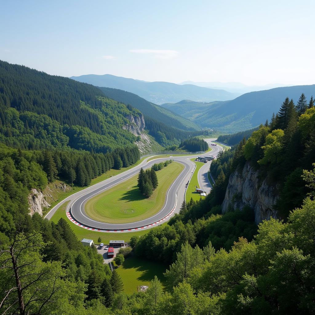 Panoramablick auf die Nürburgring-Strecke