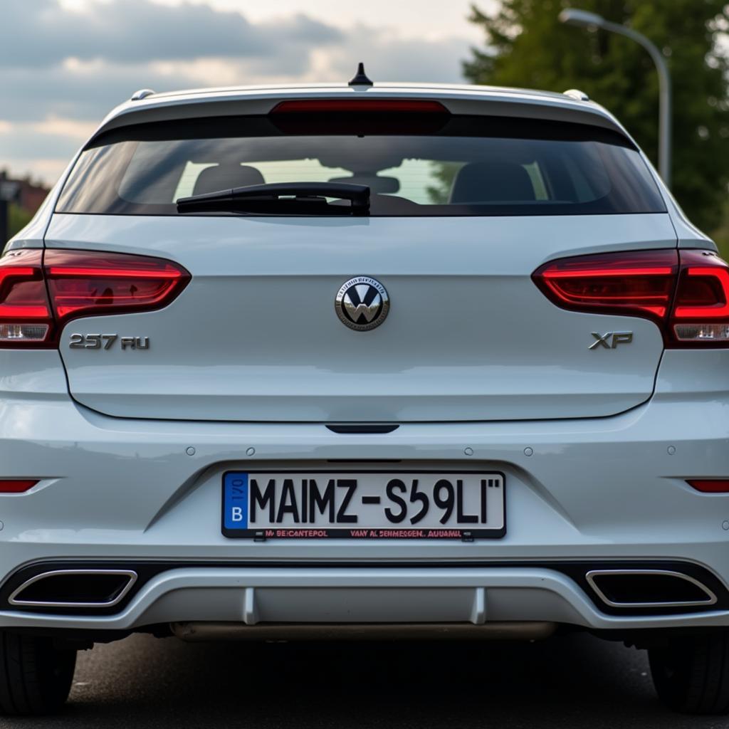 Mainzer Kennzeichen mit dem Kürzel MSP auf einem Auto.