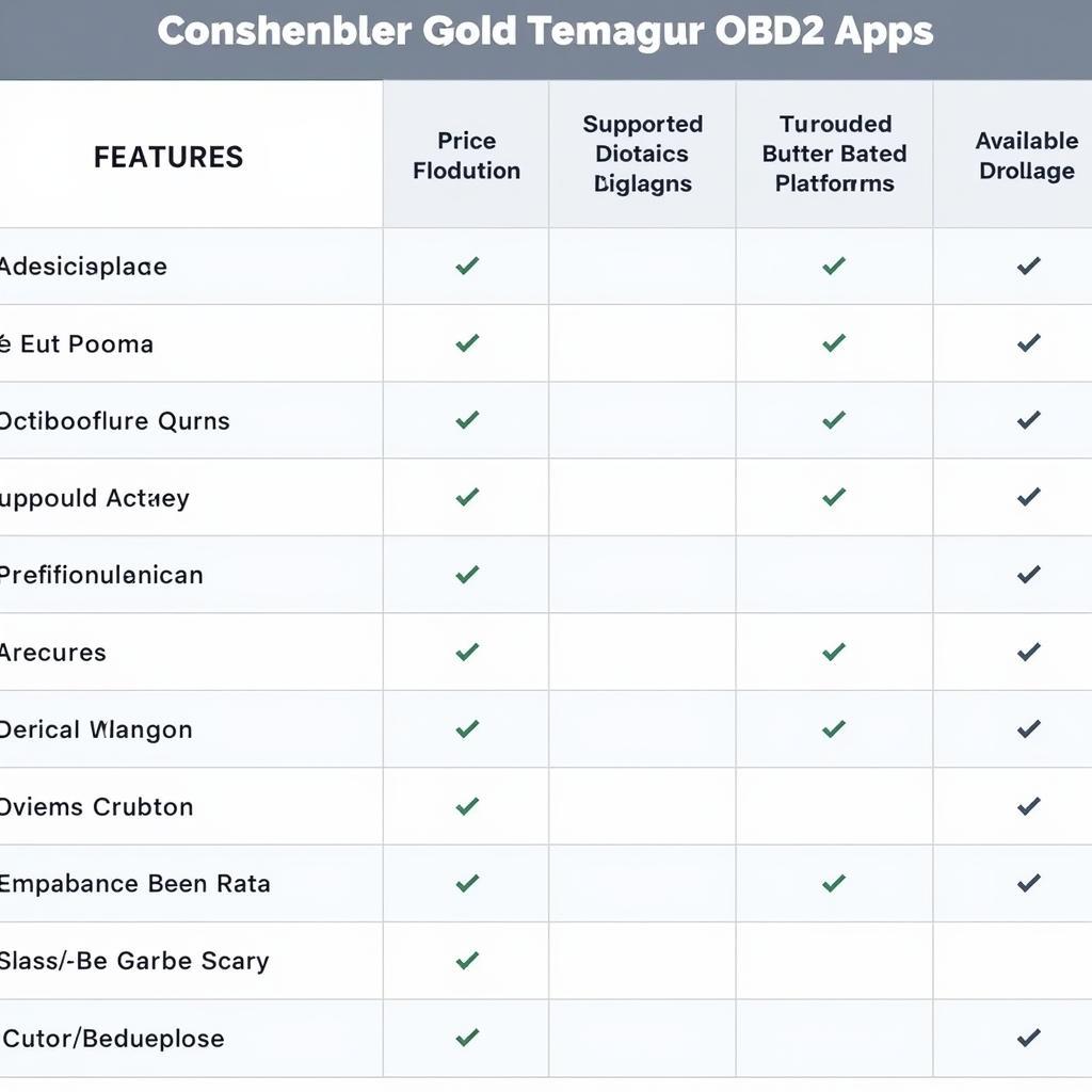 OBD2 App Vergleichstabelle