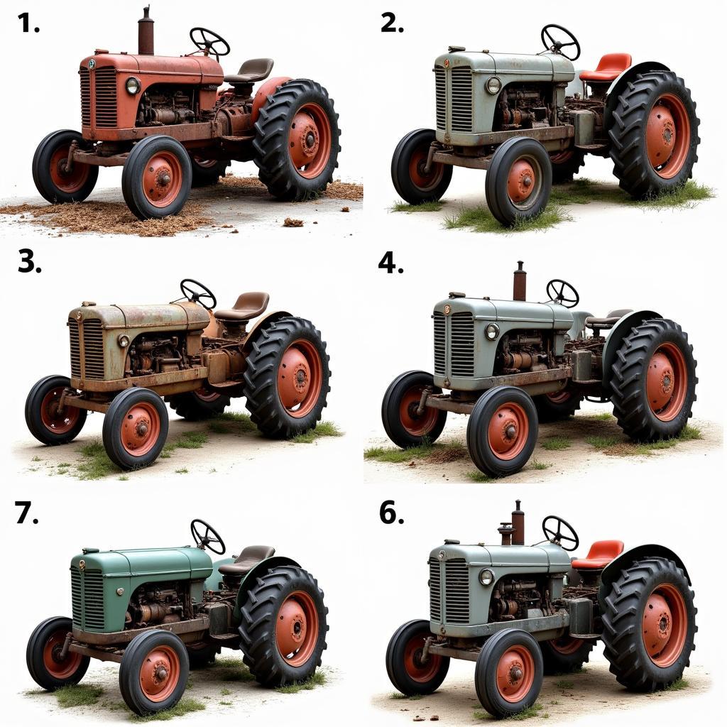 Restaurierungsprozess eines Oldtimer Traktors