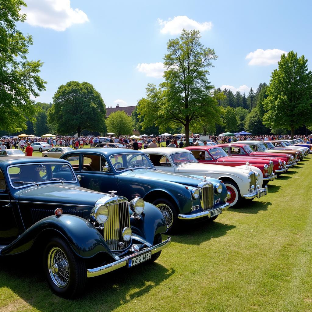 Oldtimertreffen in Finowfurt, Brandenburg: Eine bunte Vielfalt klassischer Fahrzeuge.