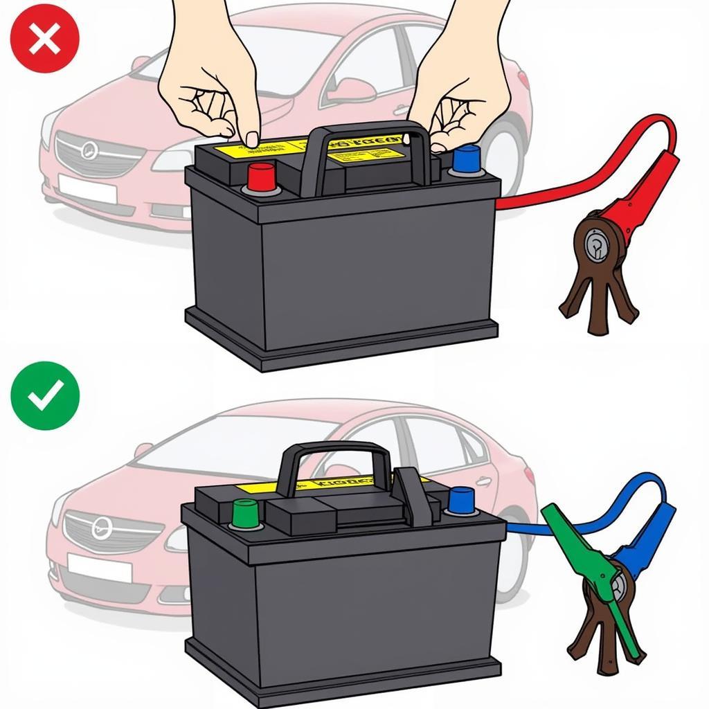 Anschluss der Opel Insignia Batterie