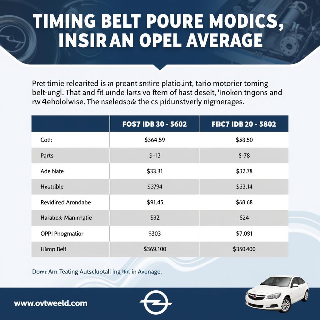 Kosten für den Zahnriemenwechsel beim Opel Insignia