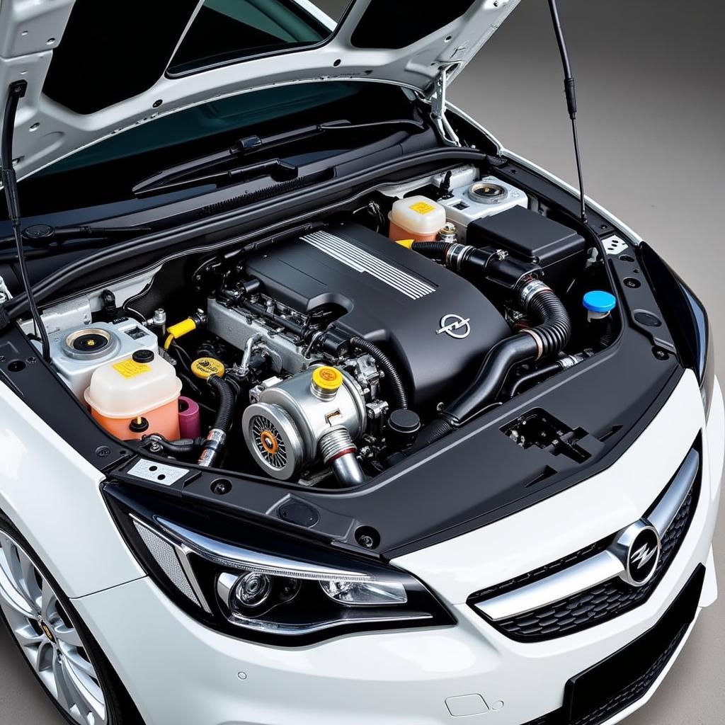 Motor des Opel OPC Astra