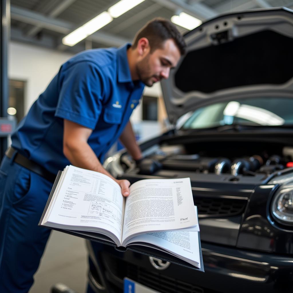 Scheckheftgepflegter Opel im Service