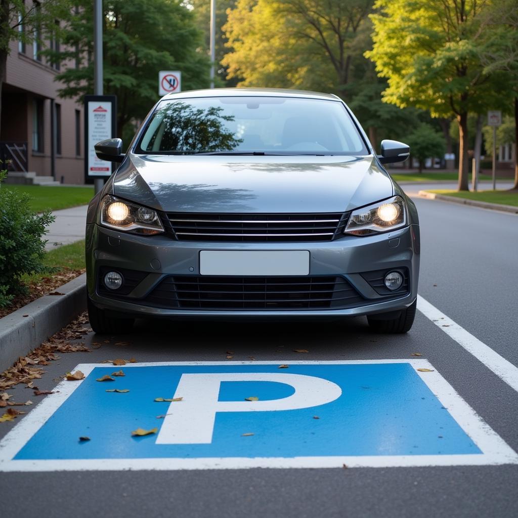 Parkscheibe in einer Kurzparkzone