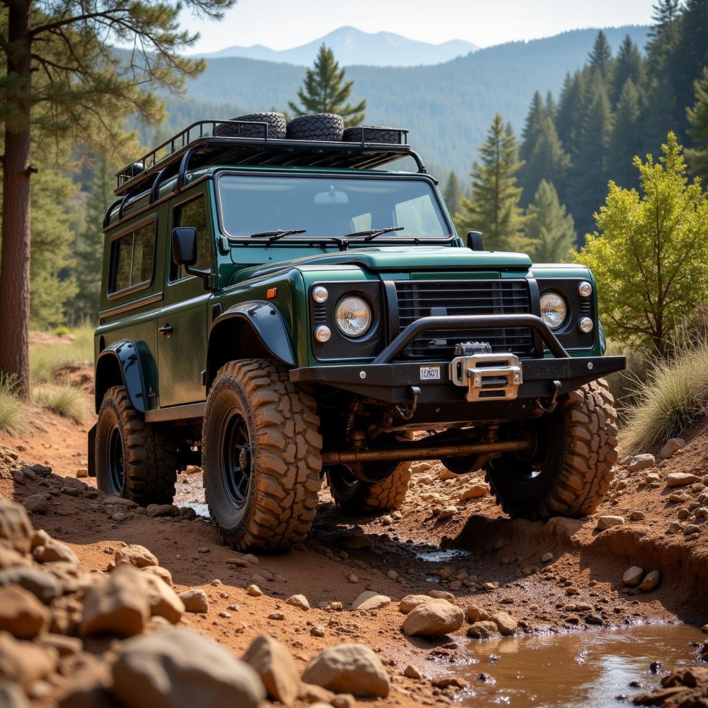 Pirelli Scorpion All Terrain Plus Reifen im Gelände bei schwierigen Bedingungen.