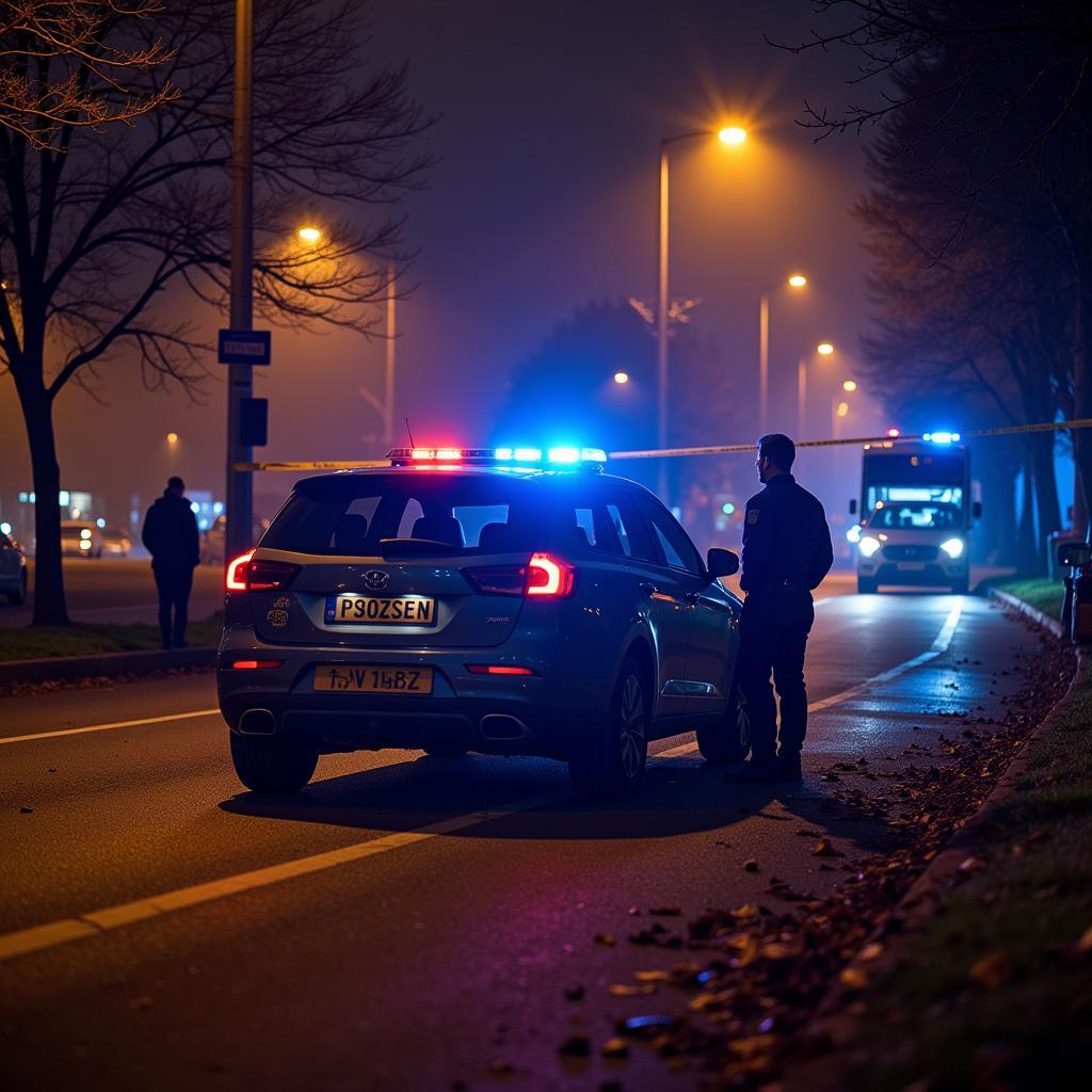 Polizei Viersen Einsatzfahrzeug am Tatort