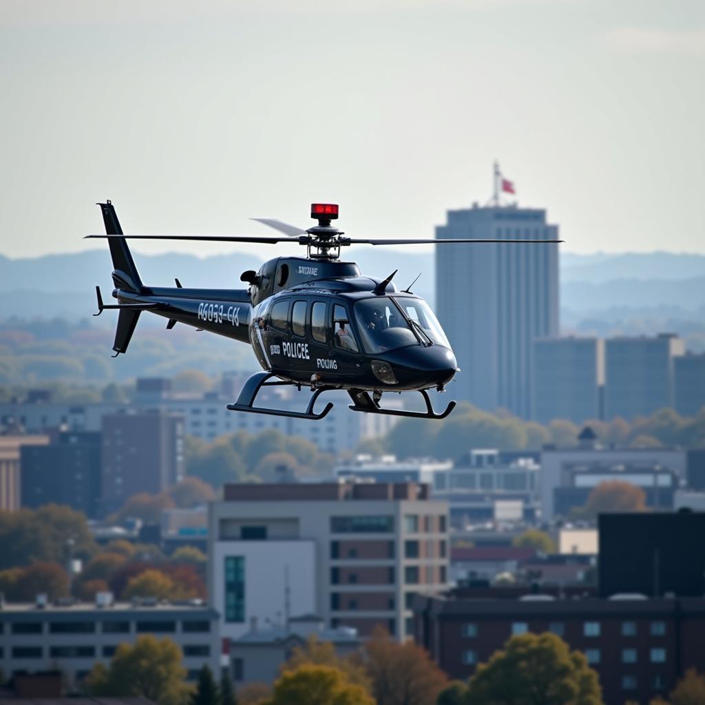 Polizeihubschrauber im Einsatz in Brandenburg