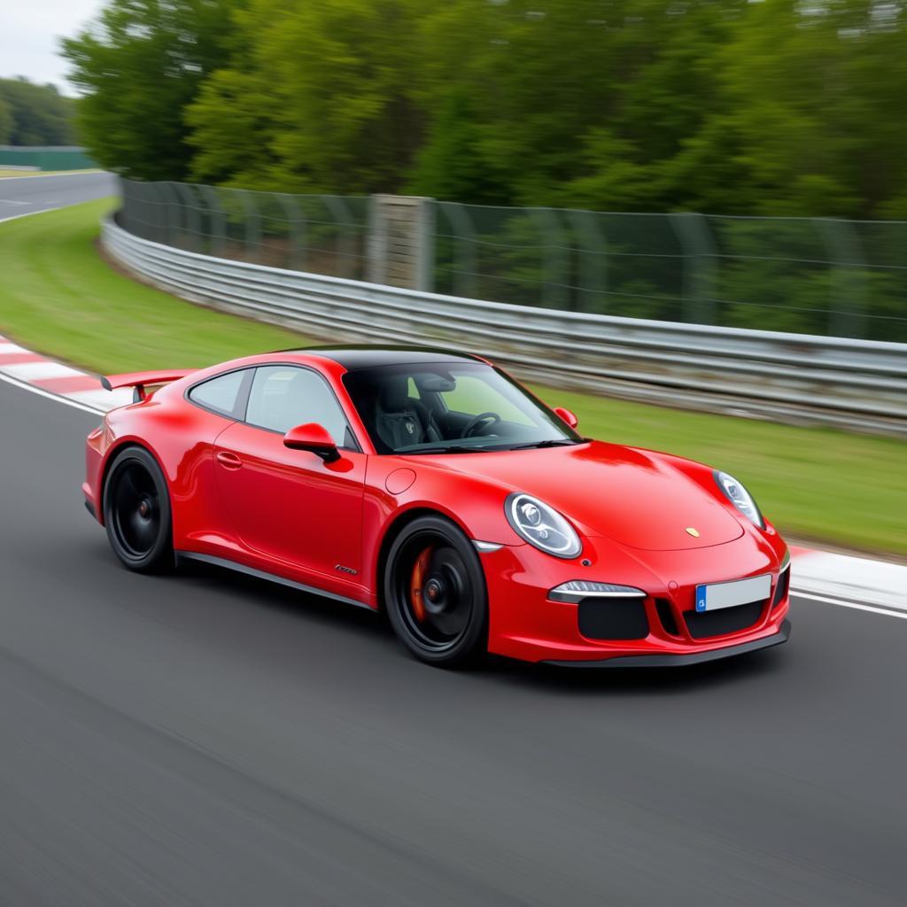 Porsche 911 GTS auf der Rennstrecke in Hockenheimring