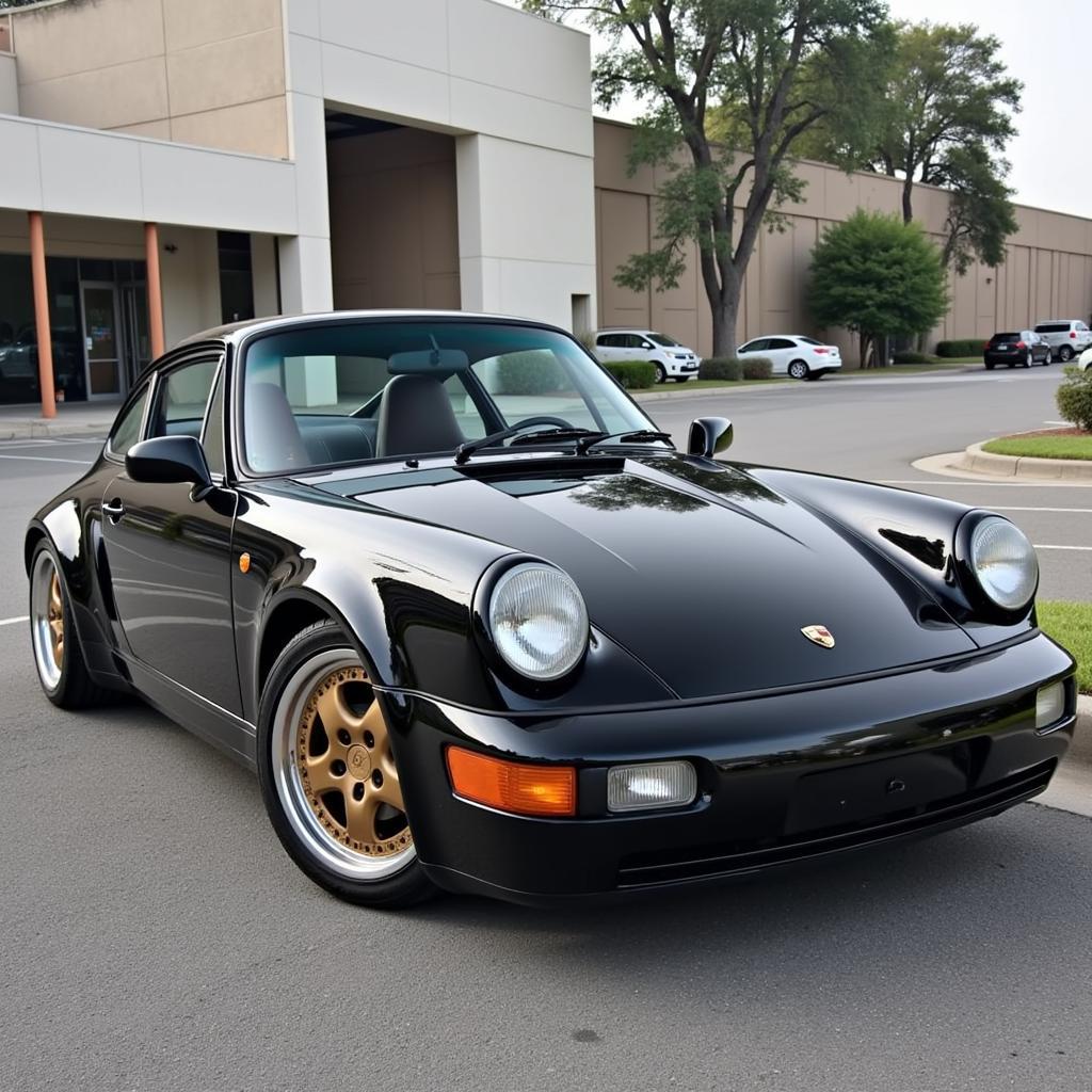 Moderne Leichtmetallfelgen am Porsche 964