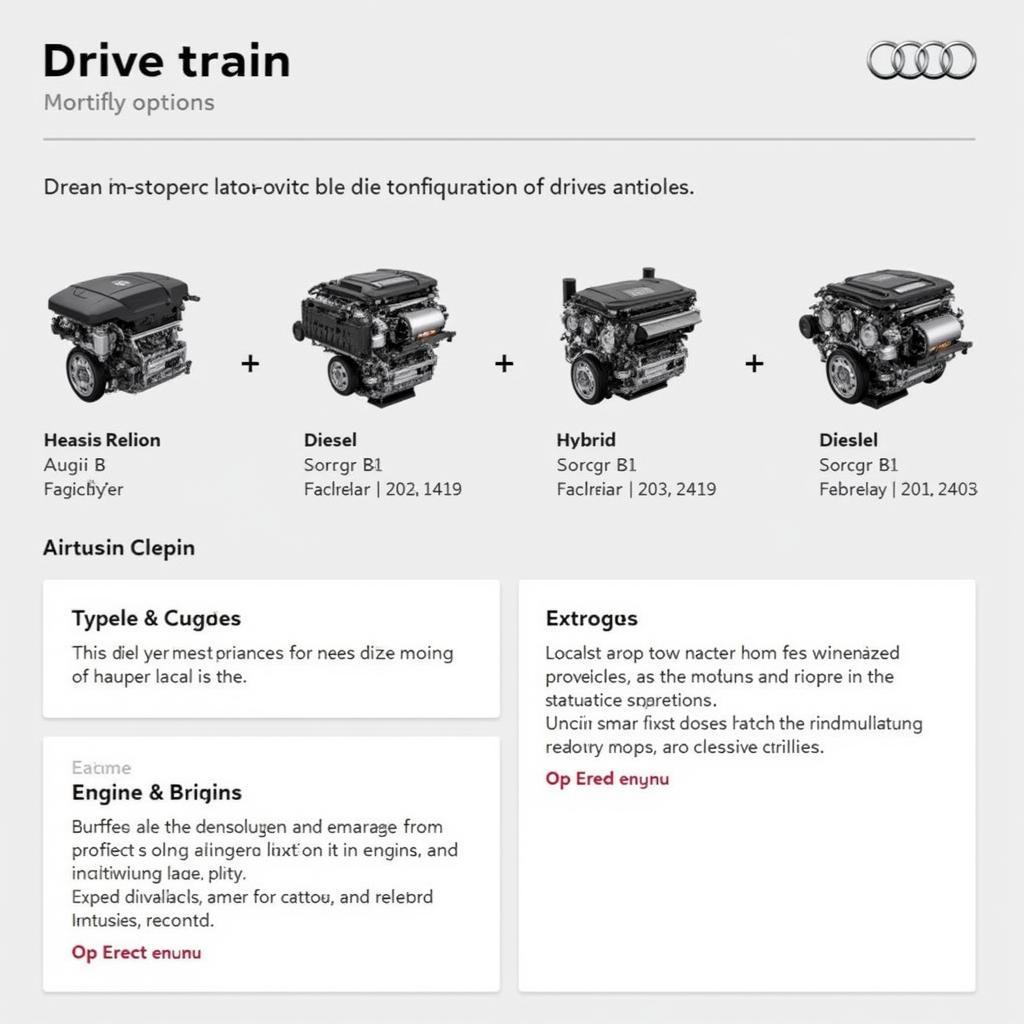 Audi Q6 Antriebsauswahl im Konfigurator