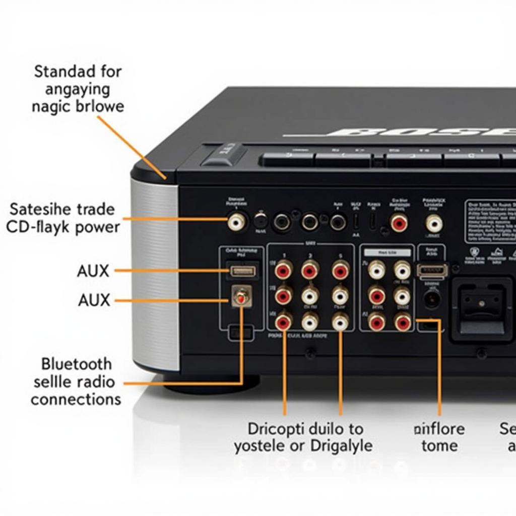 Anschlüsse eines Radio CD Players Bose
