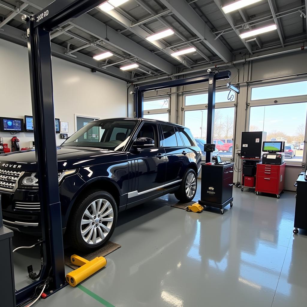 Moderne Werkstatt für Range Rover Reparatur in Düsseldorf