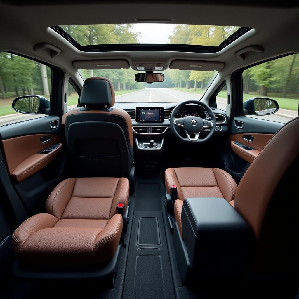 Renault Espace Initial Paris Interieur:  Ein Blick in den luxuriösen Innenraum mit hochwertigen Materialien und moderner Technologie.