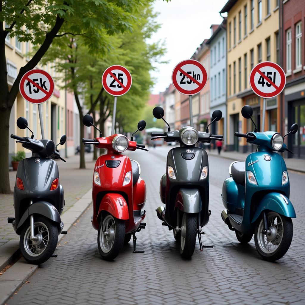 Roller Geschwindigkeitsbegrenzungen in Deutschland