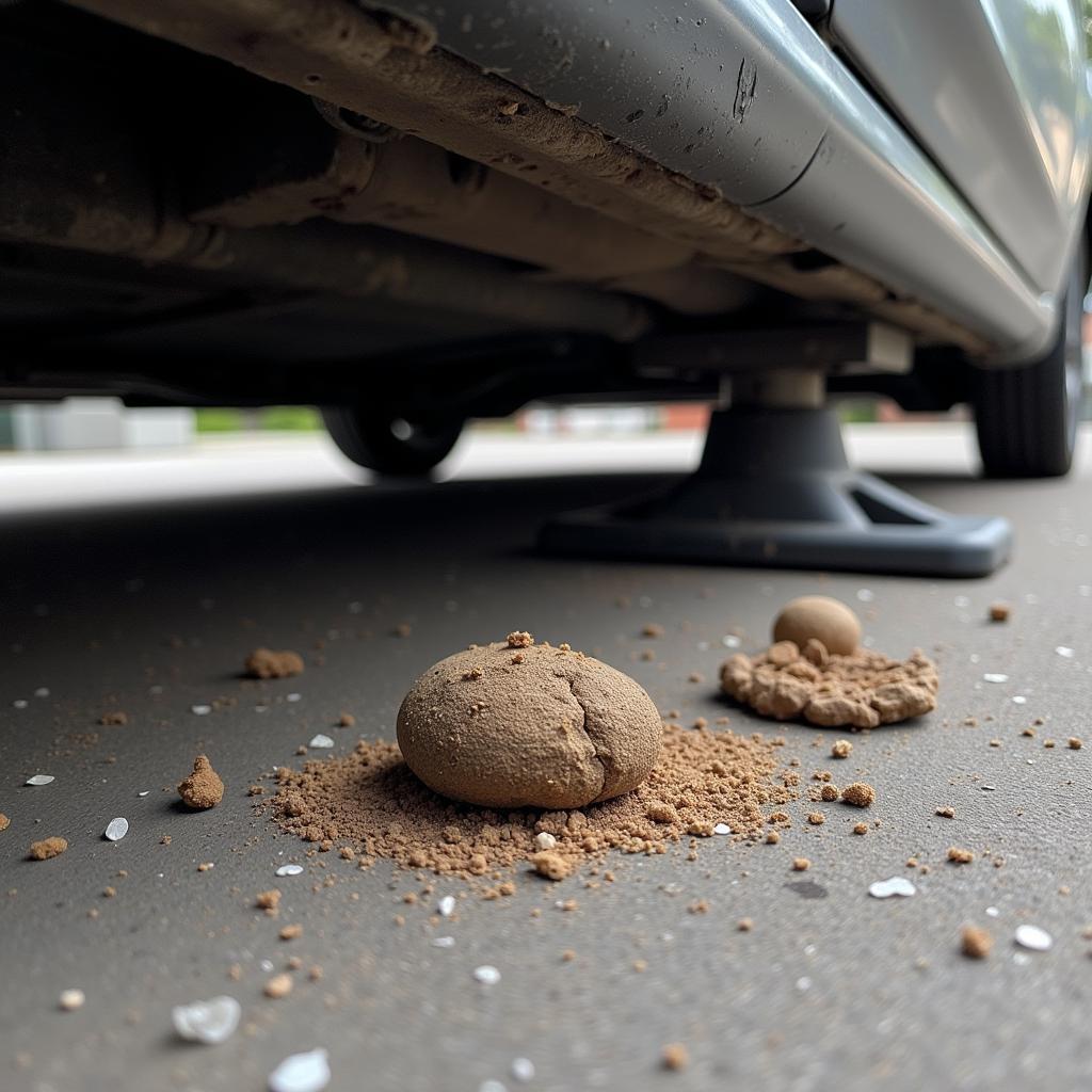 Runder Klumpen unter dem Auto - mögliche Ursachen