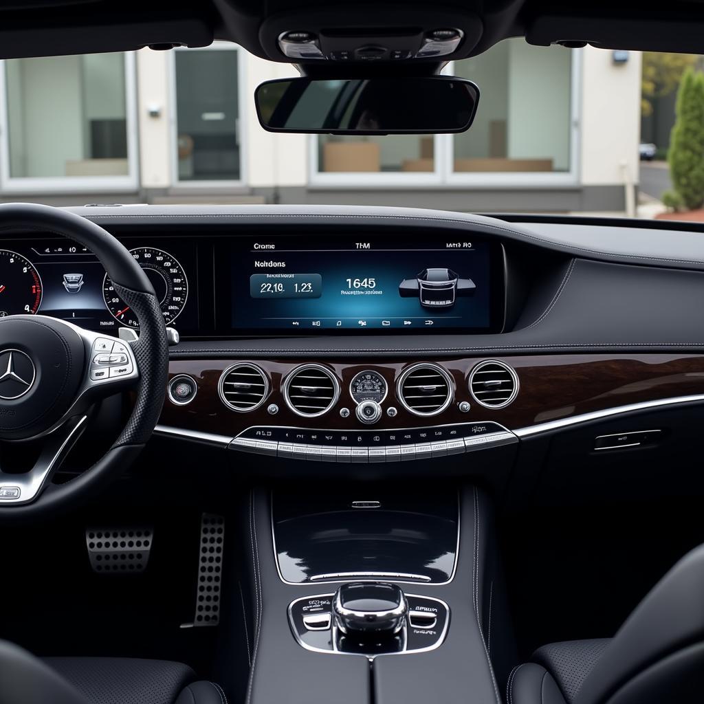 Modernes Cockpit im S63 AMG mit digitalem Display