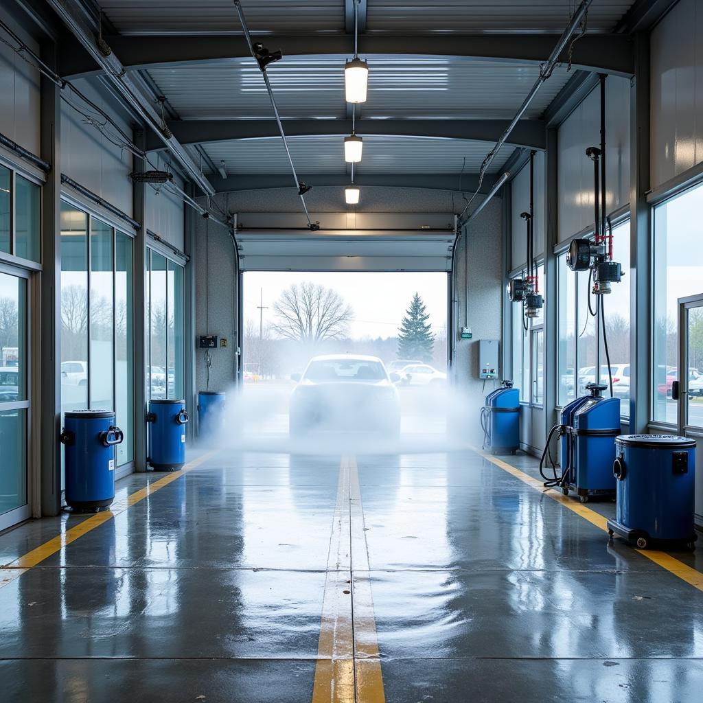 Moderne Waschboxen im sb car-wash-center weilimdorf