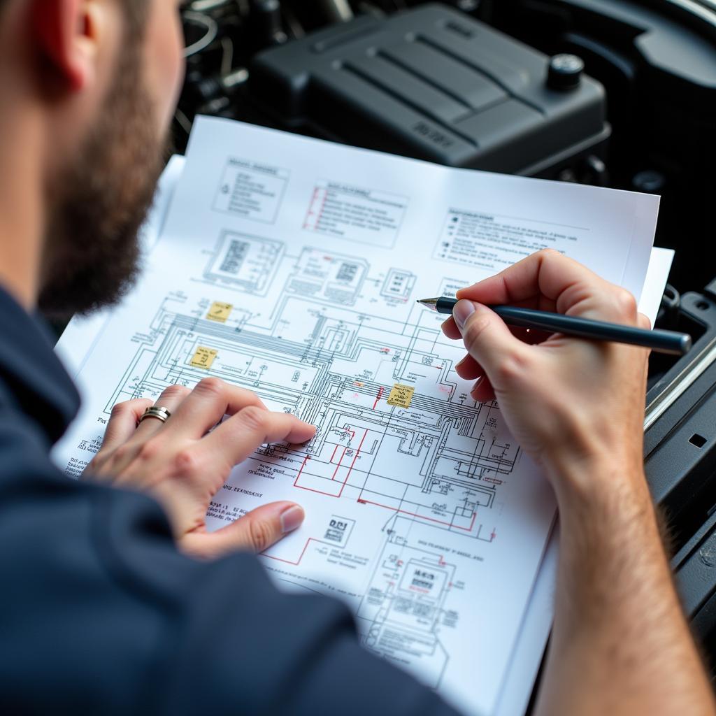 Analyse des Fahrzeug-Schaltplans