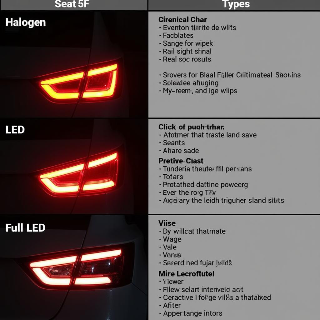 Vergleich der verschiedenen Rückleuchten-Typen für den Seat Leon 5F
