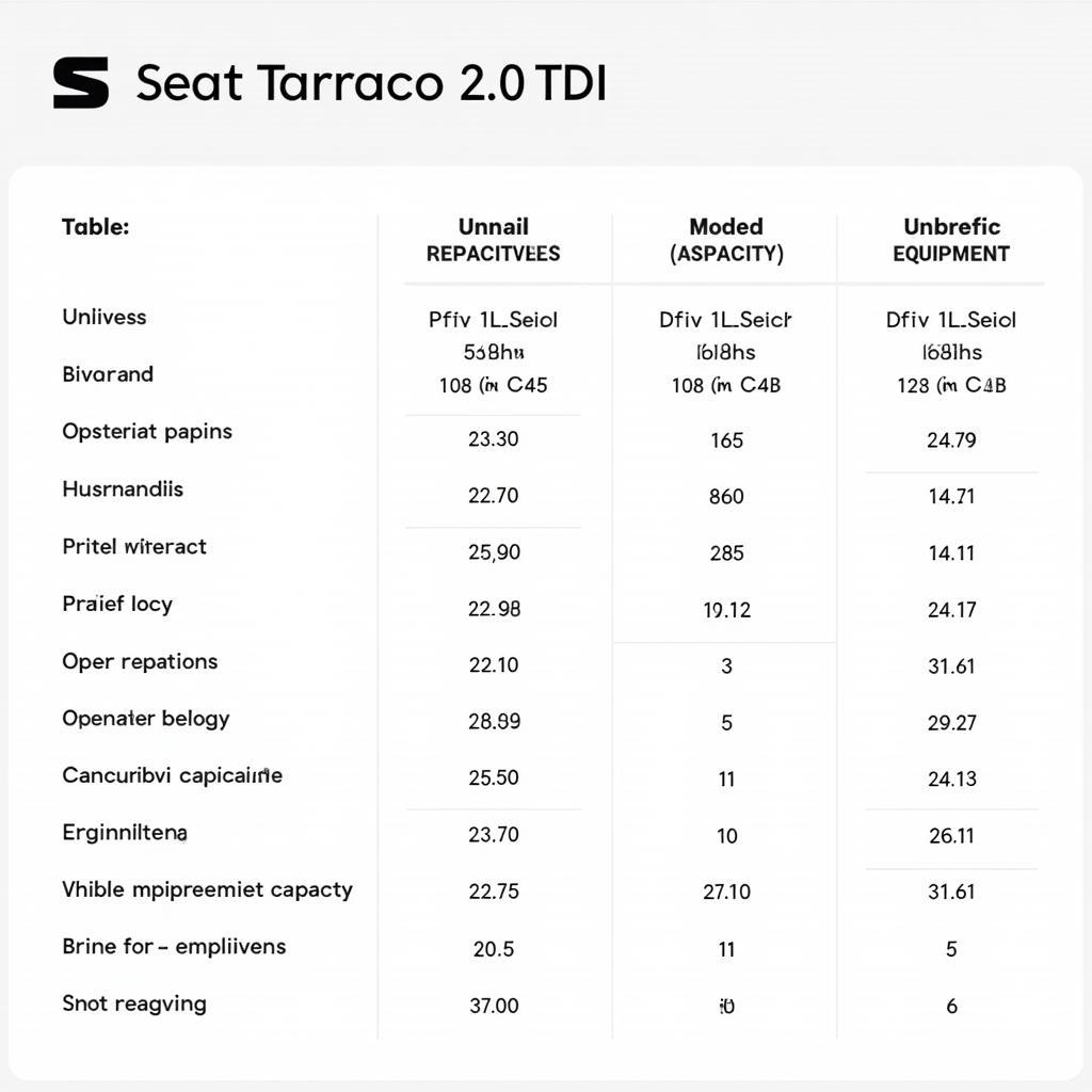 Seat Tarraco Anhängelast Tabelle