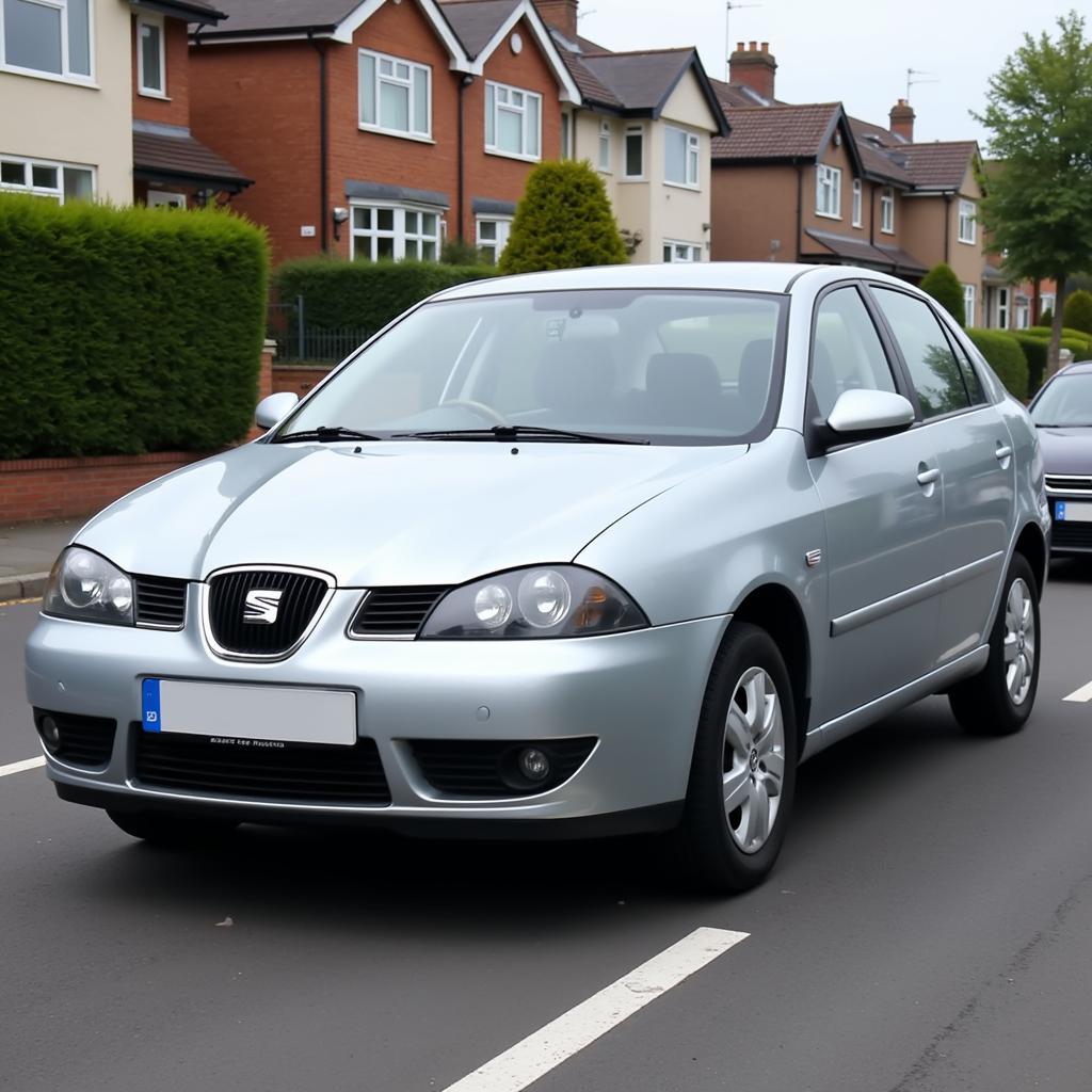 Aussenansicht eines silbernen Seat Toledo 2 in gutem Zustand