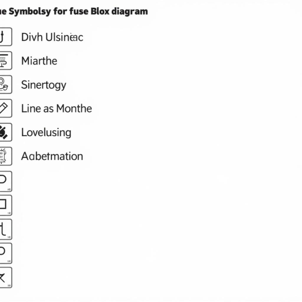 Erklärung der Symbole im Sicherungskasten