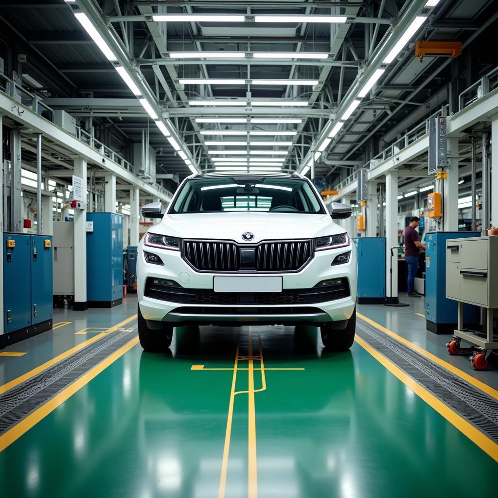 Skoda Enyaq iV 80 Produktionslinie