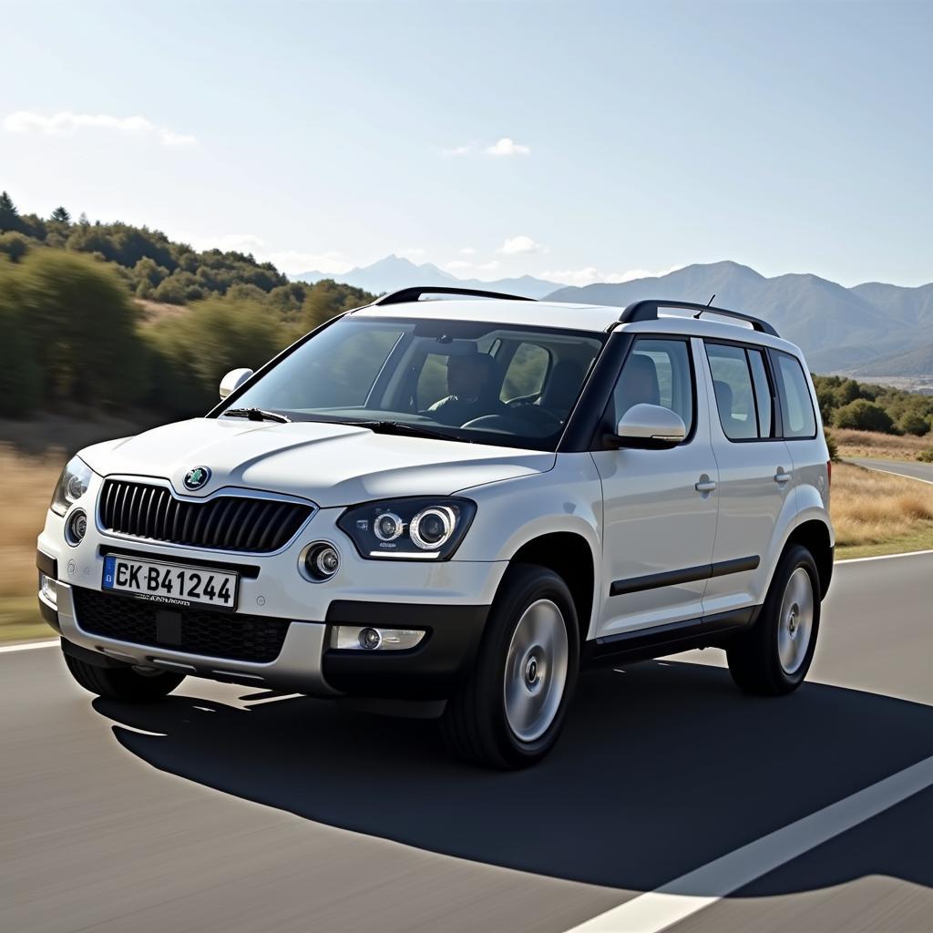 Skoda Yeti Monte Carlo während der Fahrt: Dynamisch, agil, sportlich