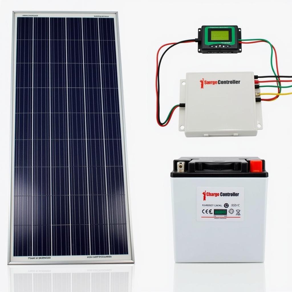 Solarpanel und Batterie für Kühlschrank