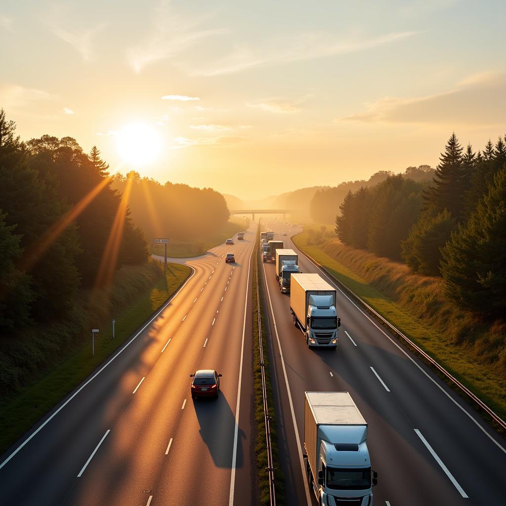 Sonntagsfahrverbot für LKW auf der Autobahn