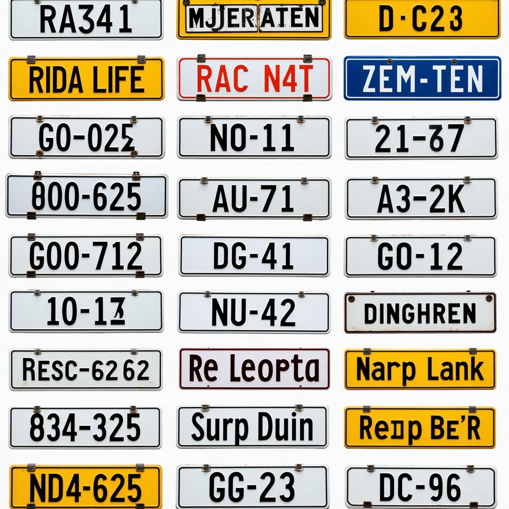 Spezielle Nummernschilder