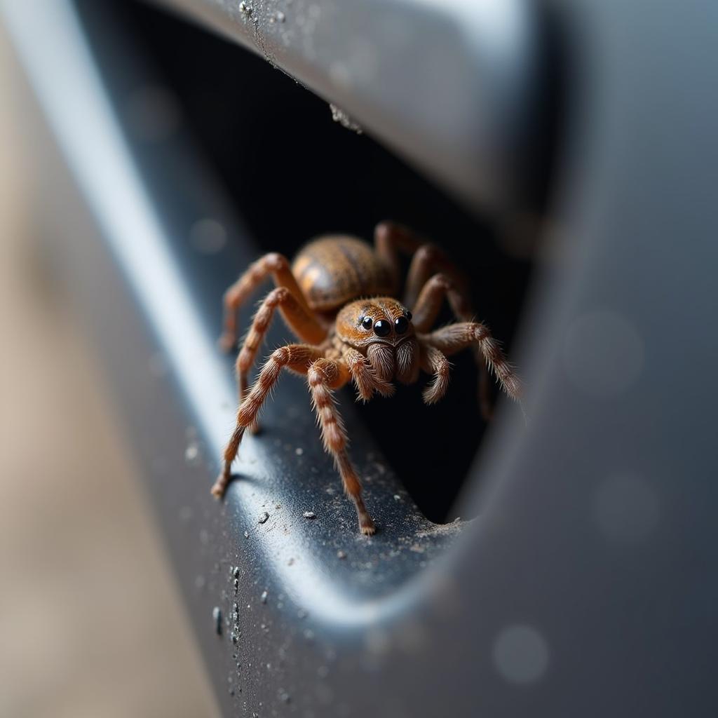 Versteckte Spinne im Auto