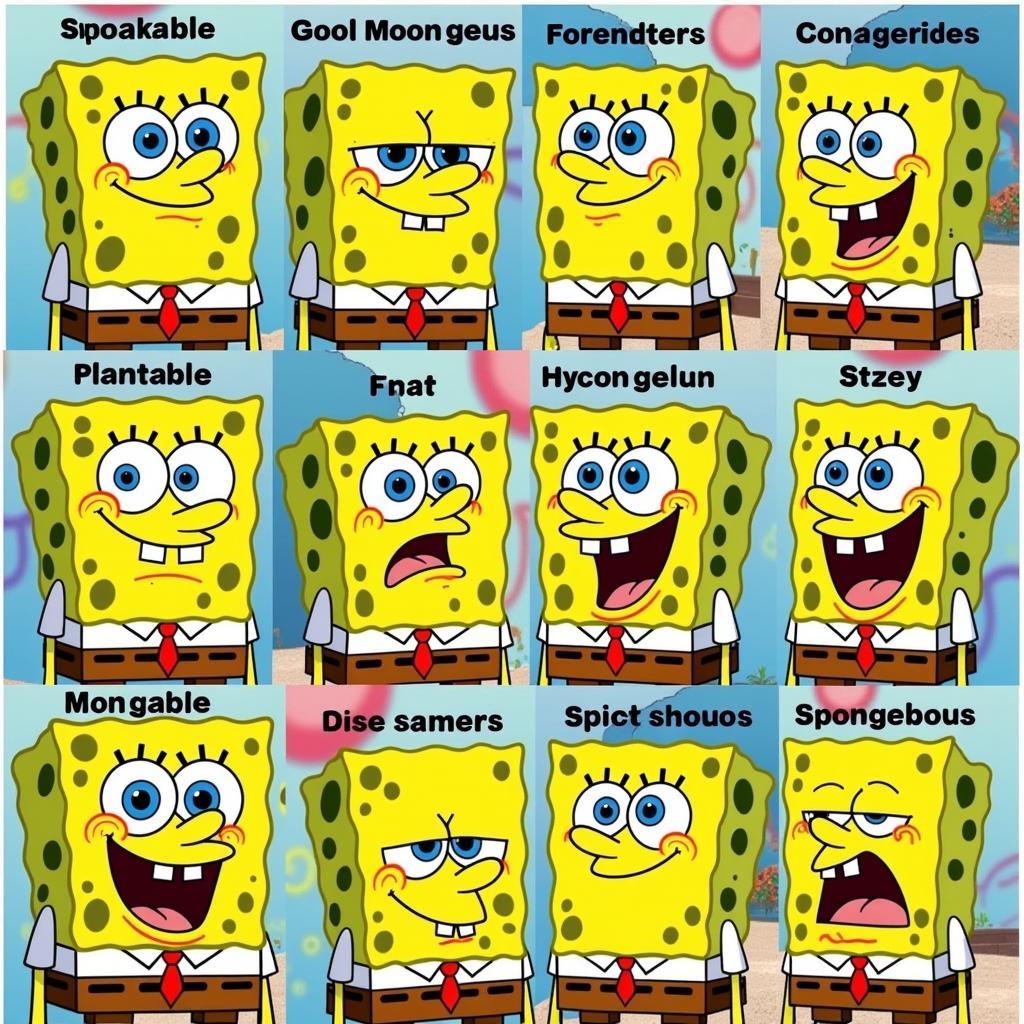 Verschiedene Variationen des Spongebob Thaddeus Memes