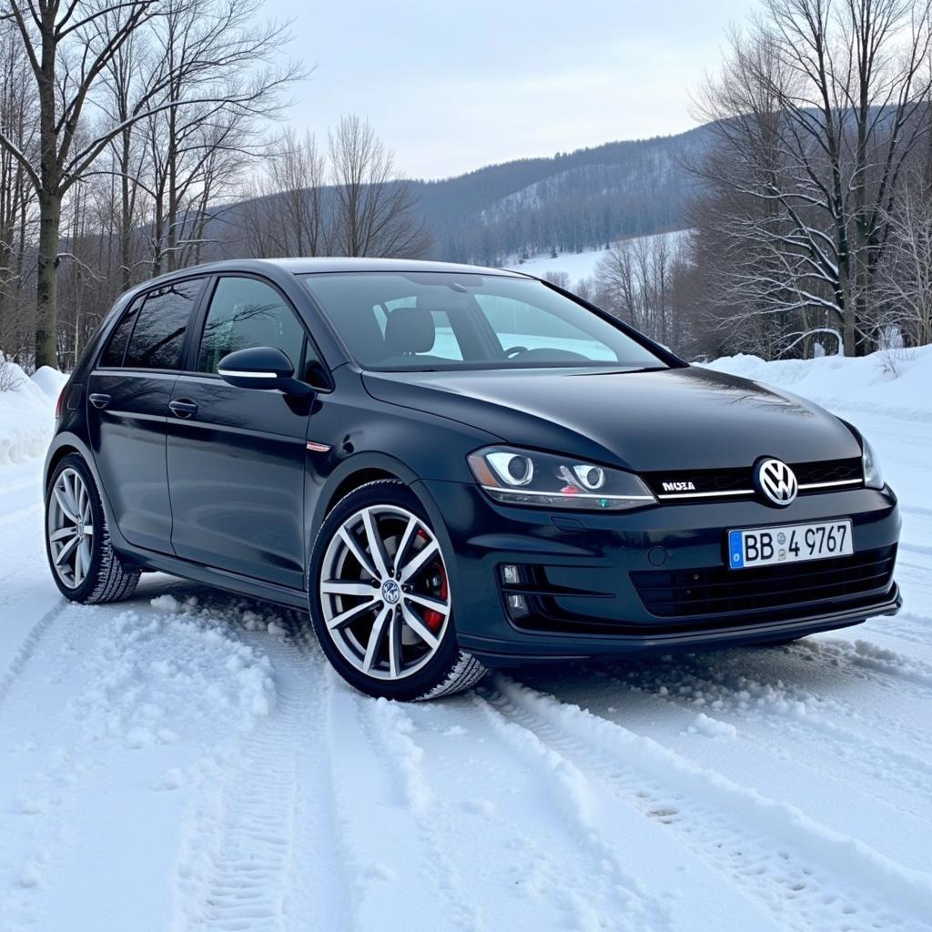 Winterreifen auf Stahlfelgen am Golf 7