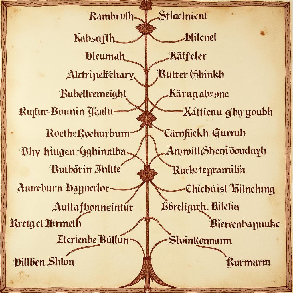 Stammbaum von Bülow im Mittelalter