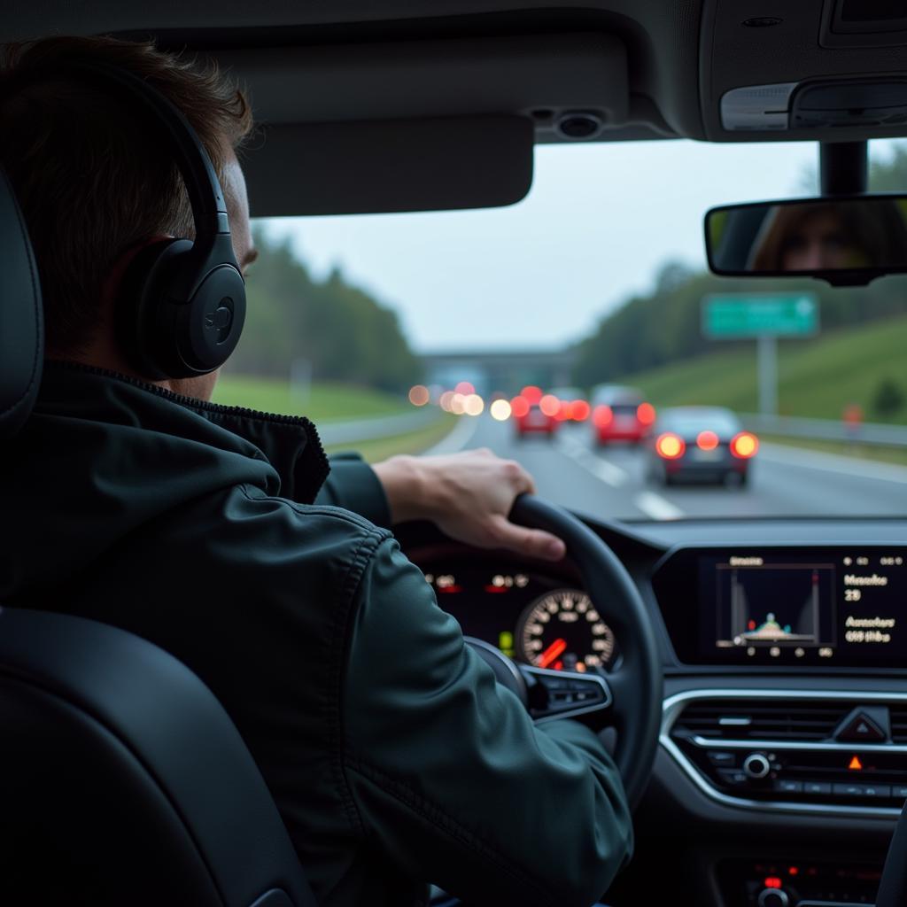 Zeitvertreib im Stau auf der A8 Stuttgart