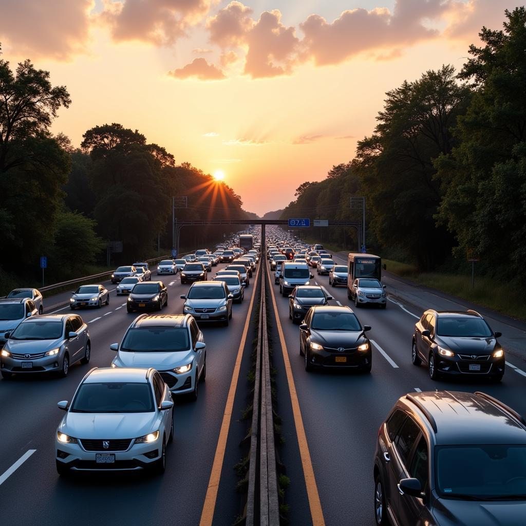 Hohes Verkehrsaufkommen auf der B76