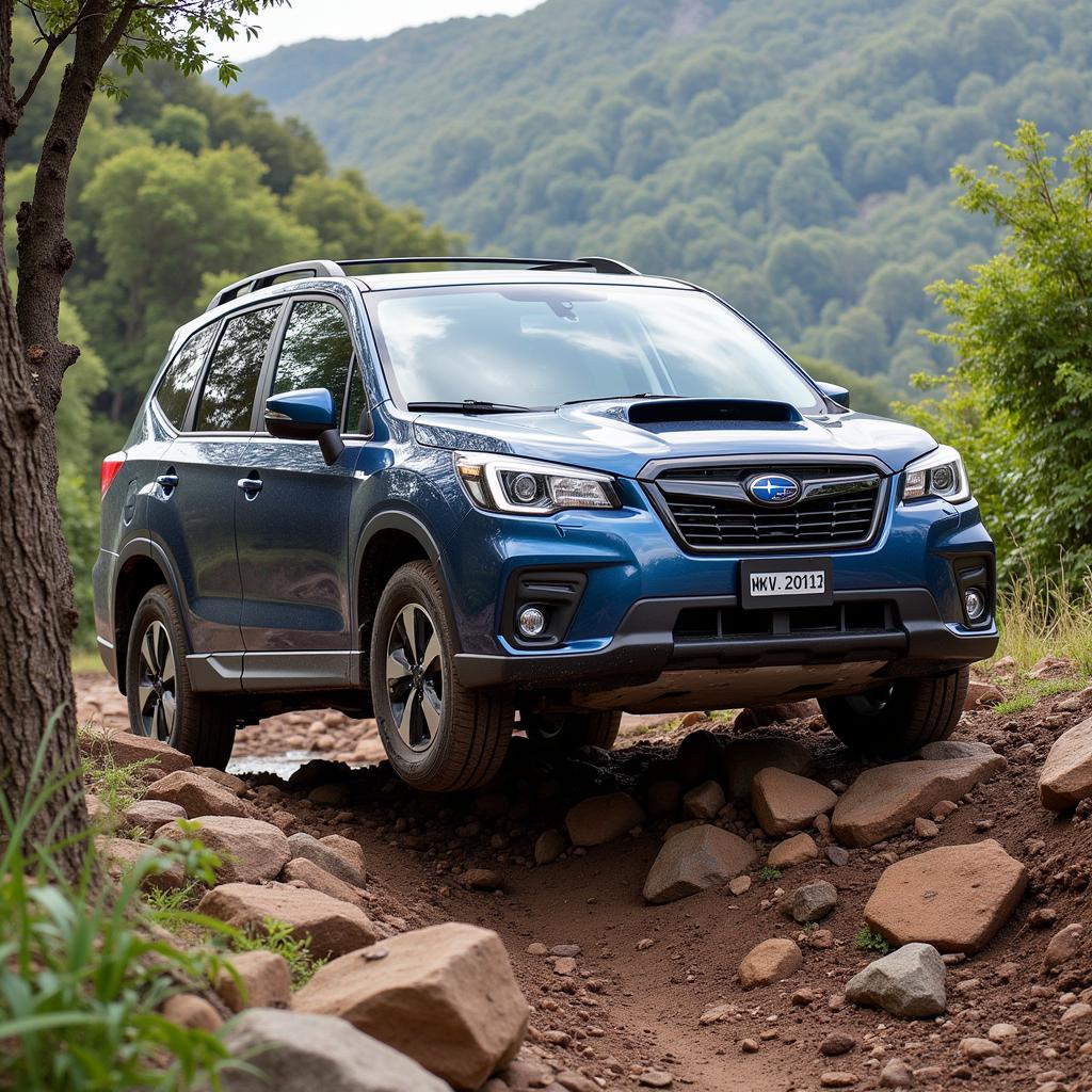 Subaru Forester mit Allradantrieb im Gelände