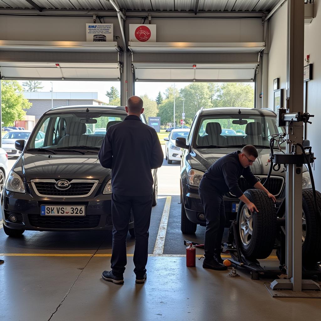 Reifenservice bei Tankstelle Müller Gerchsheim