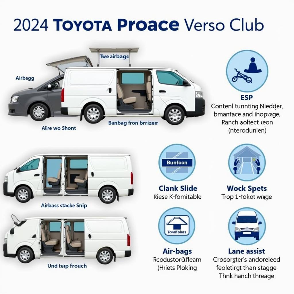 Sicherheitsfeatures des Toyota Proace Verso Club 2024