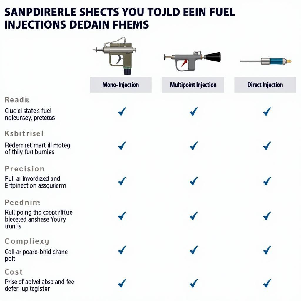 Vergleich der verschiedenen Typen von Einspritzanlagen