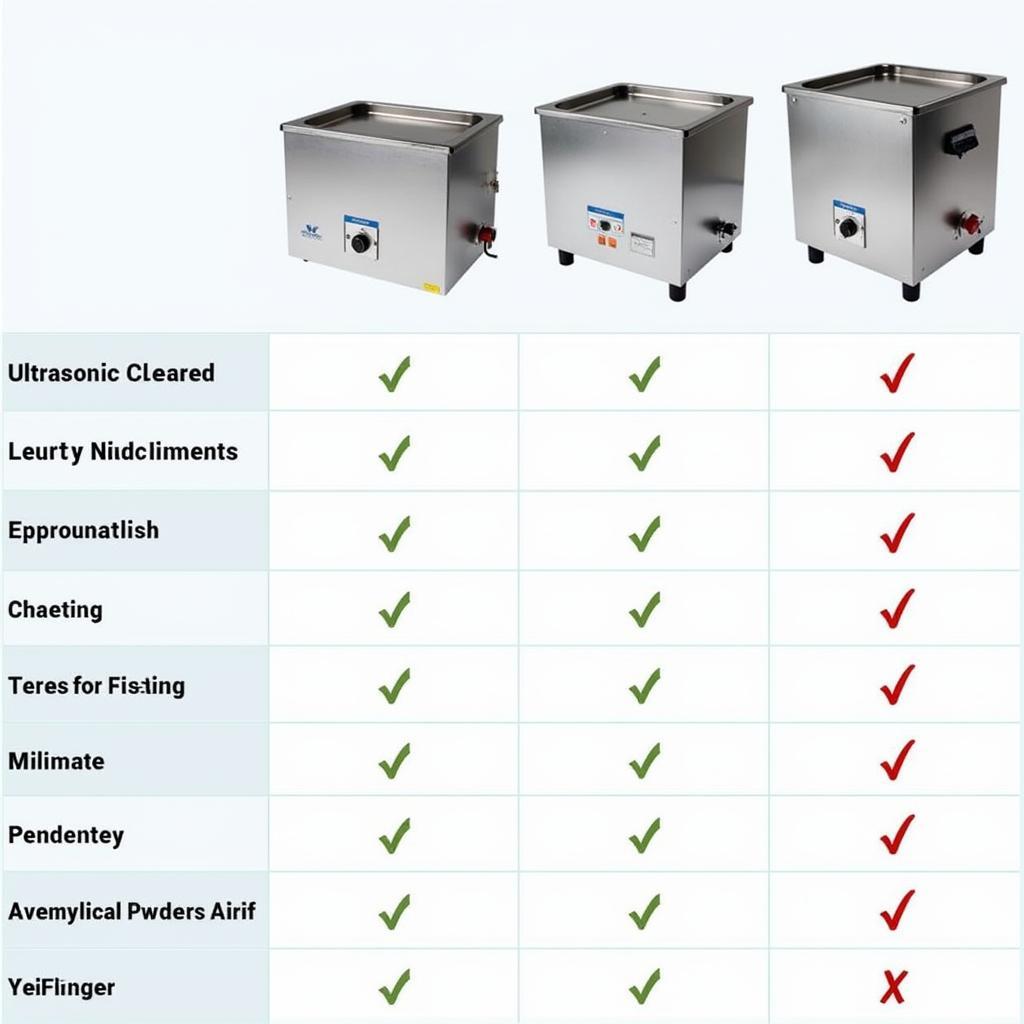 Vergleich verschiedener Ultraschallreiniger-Typen