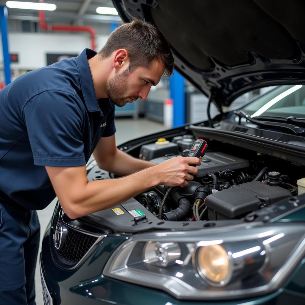 Reparatur des Umluftschalters in der Werkstatt